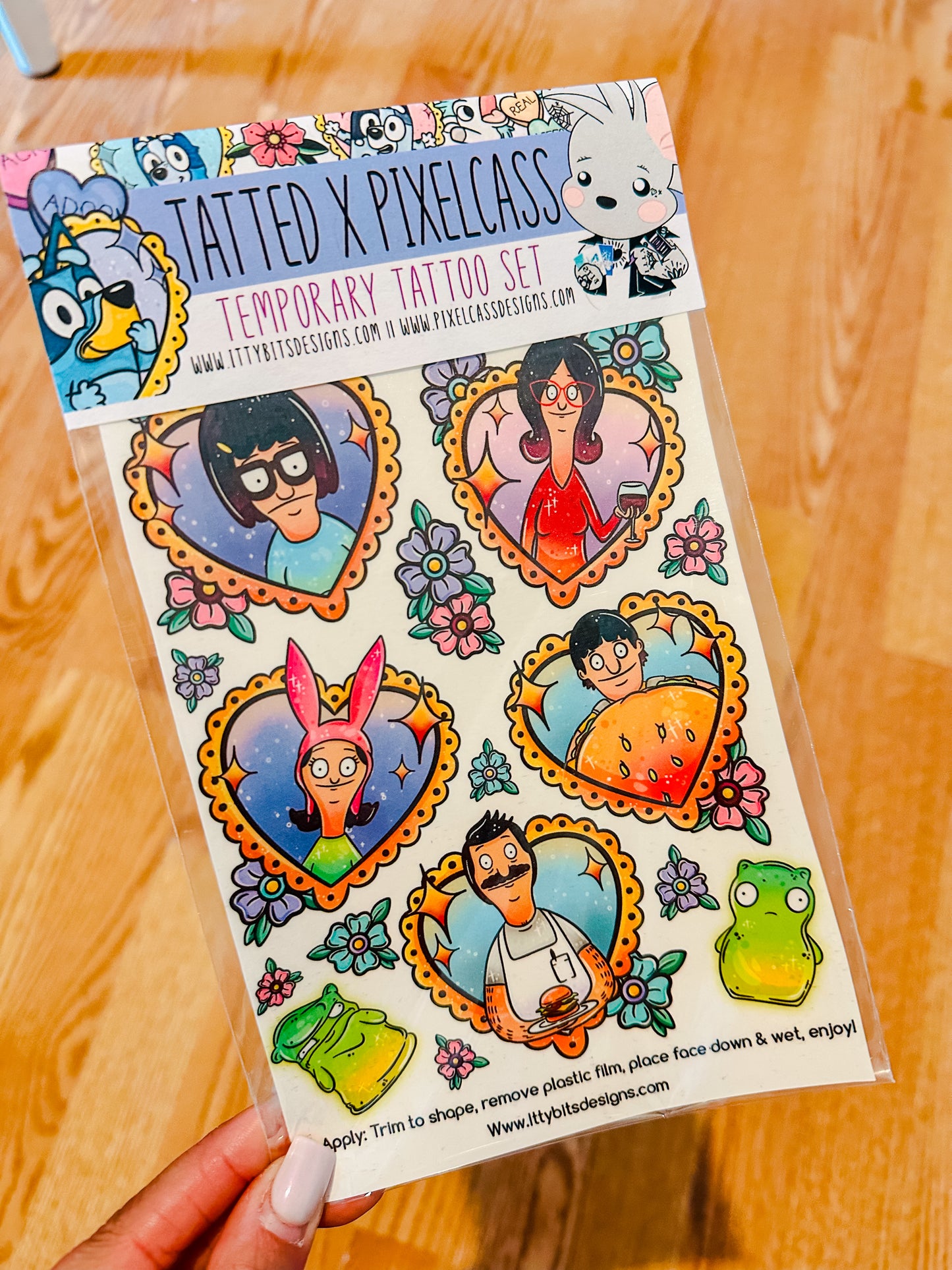 Burger Family PixelPack Tattoo Set
