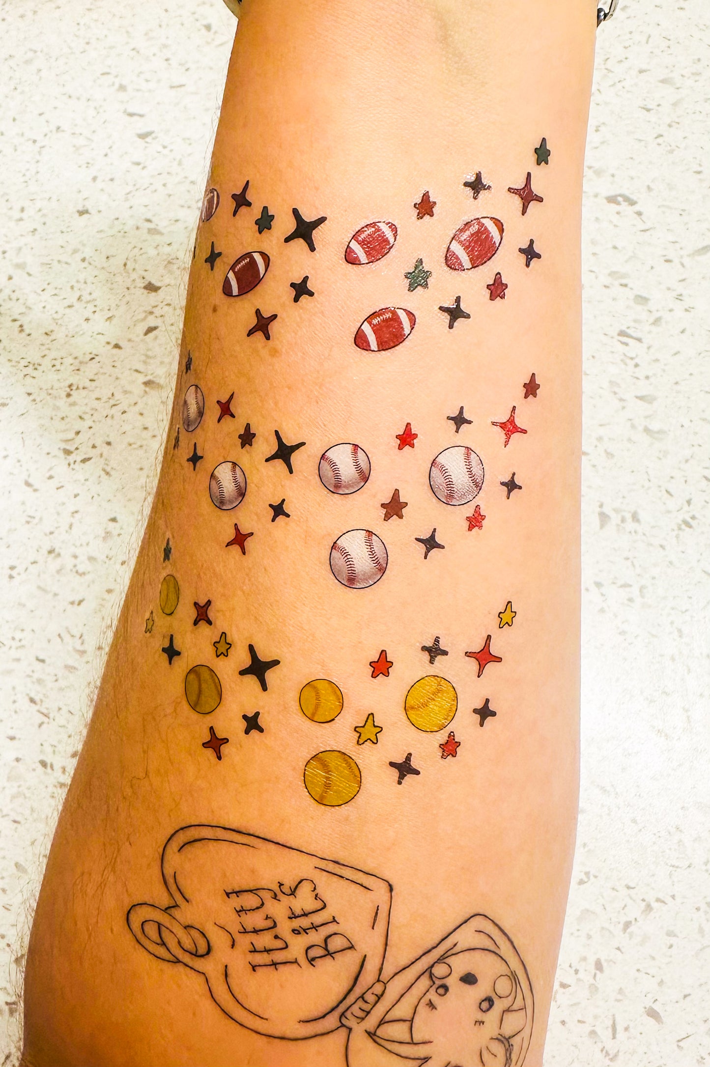 Football Face Freckle Temporary Tattoos - Itty Bits Designs