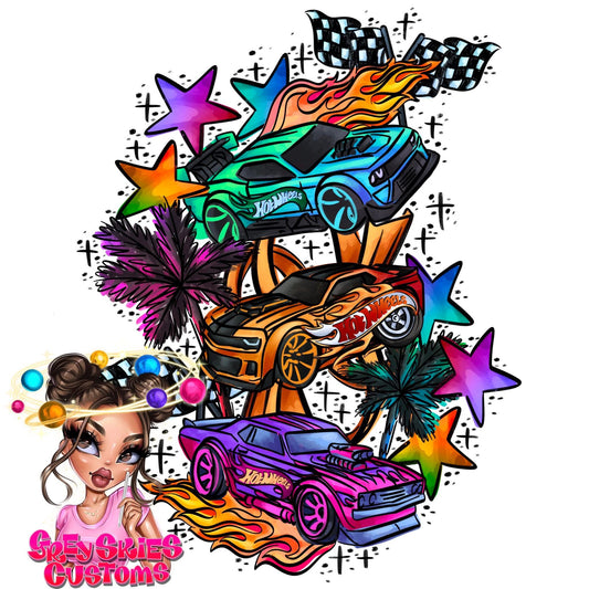 Hot Wheelz Half Sleeve tattoo