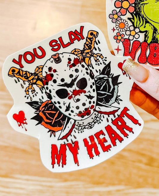 You Slay Horror Valentine Temporary Tattoo