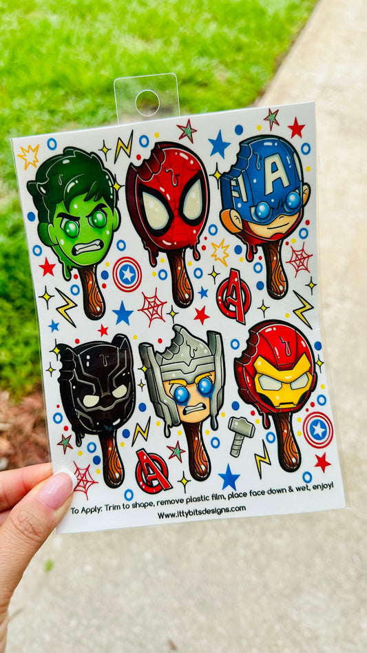 Superhero Popz Tatz Tattoo Set