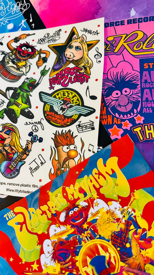 Rockin’ Muppets Tattoo Set