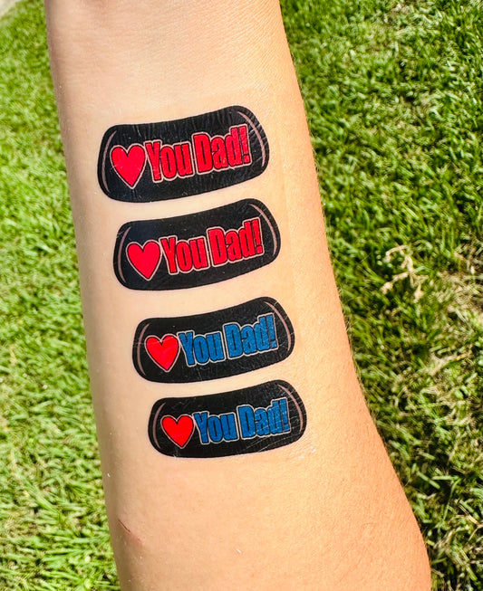 ❤️ You Dad Eyeblack Tattoos - Sheet of 24 Sets