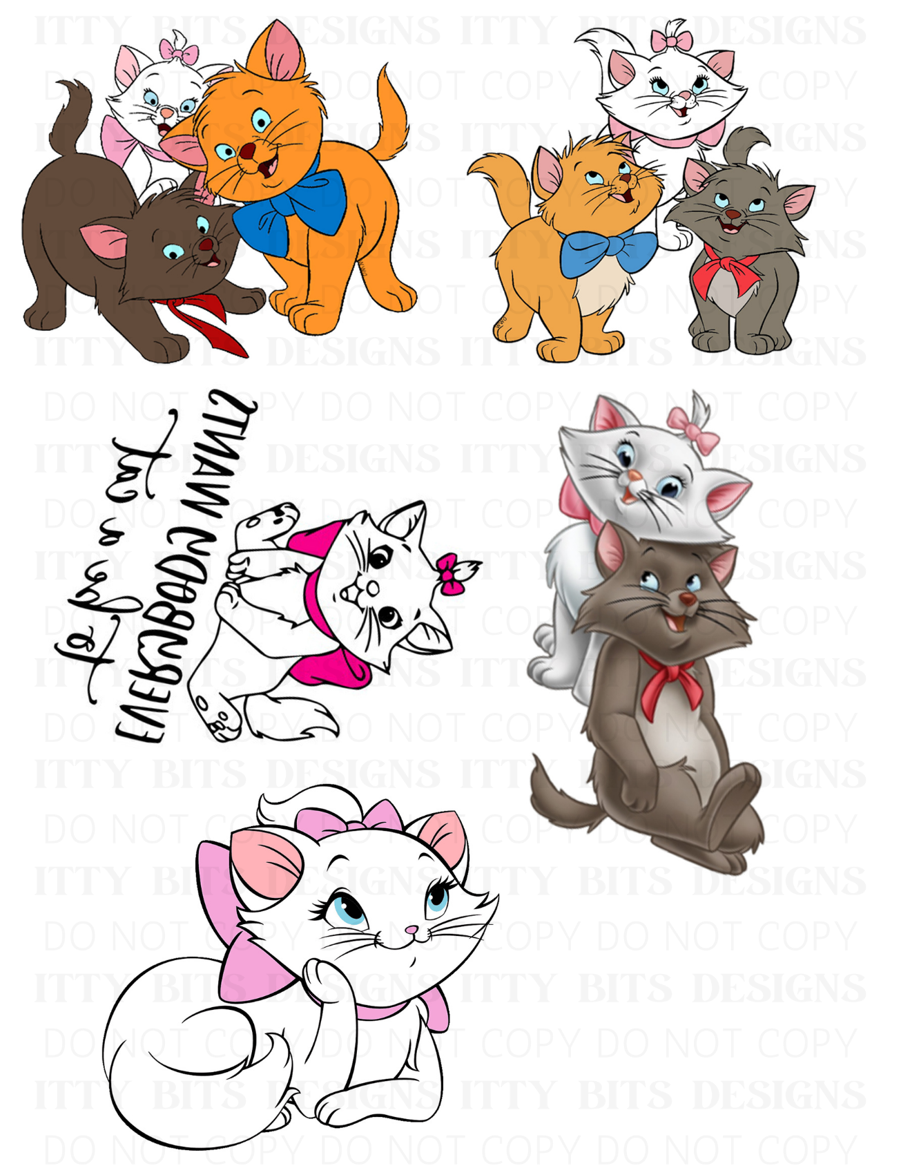 Themed 5 Piece Tattoo Set