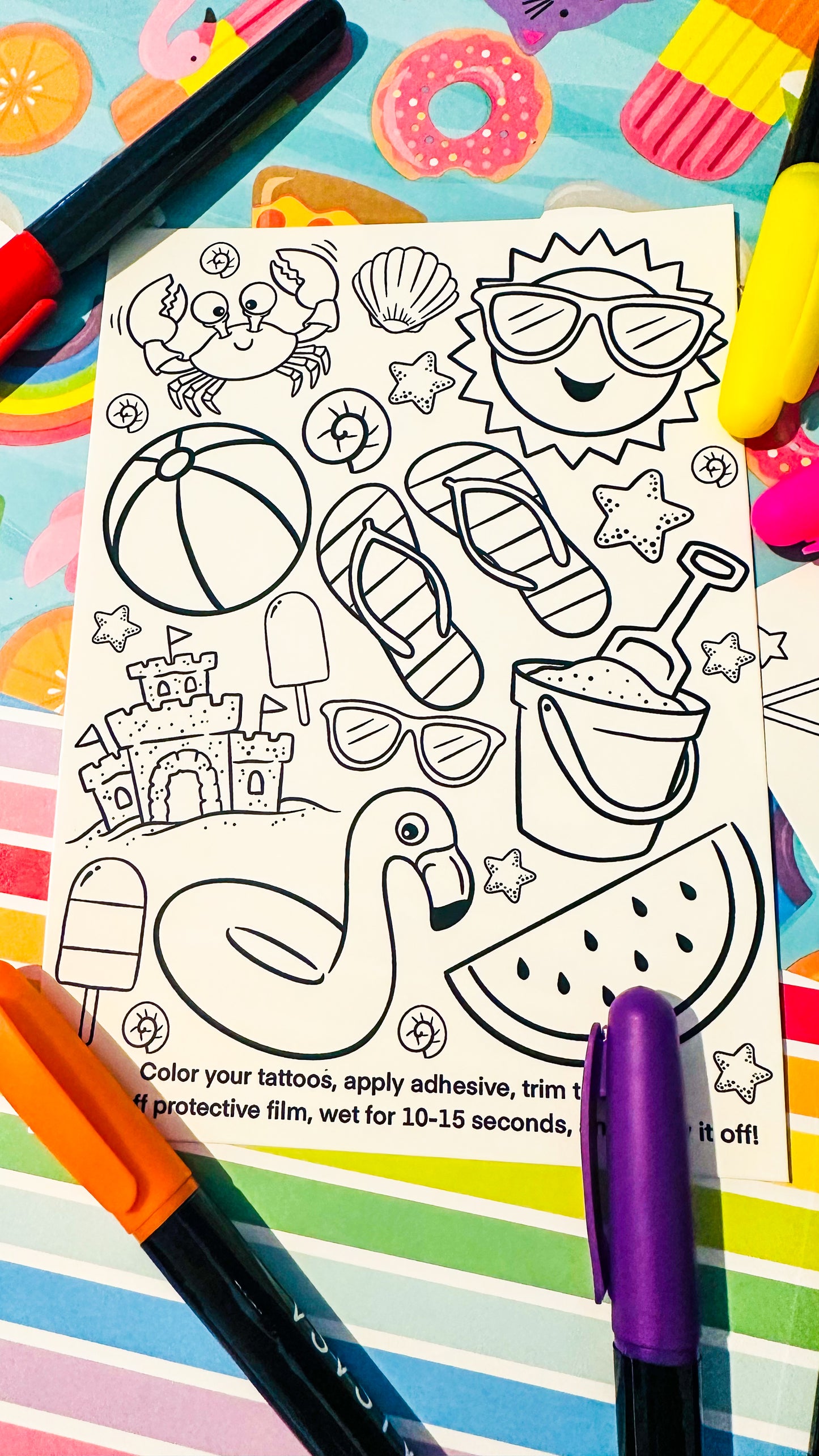 Color Your Own Temporary Tattoos Set