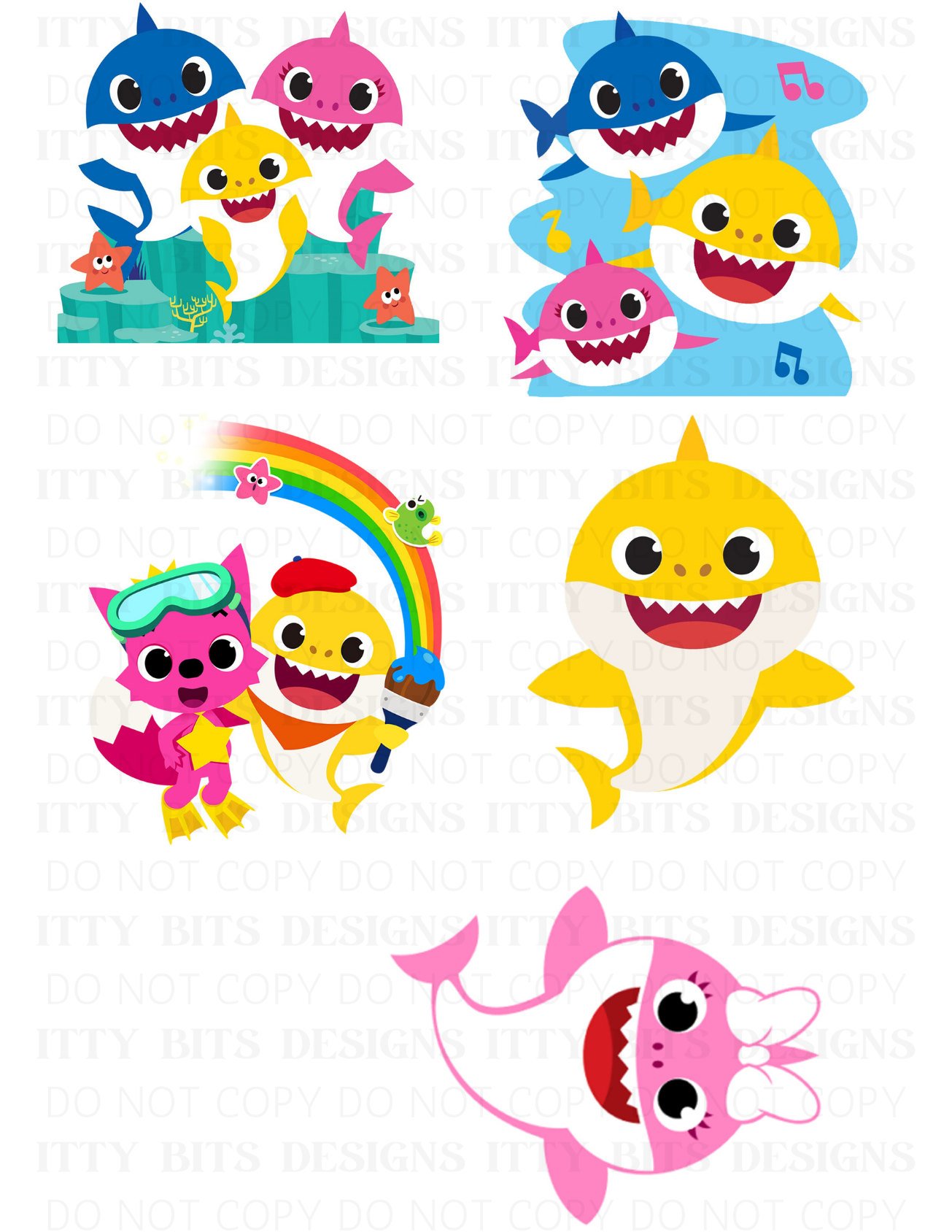 Themed 5 Piece Tattoo Set