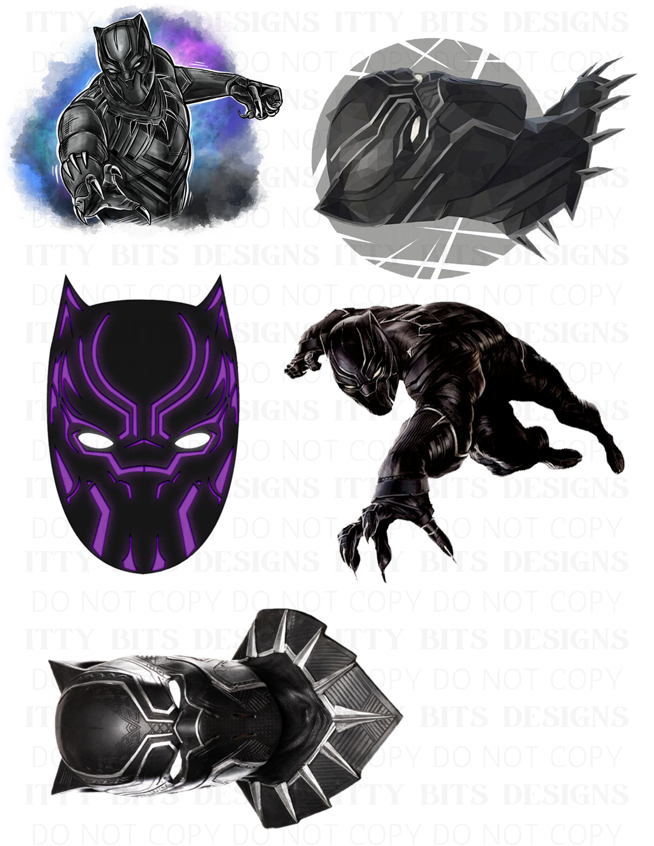 Themed 5 Piece Tattoo Set