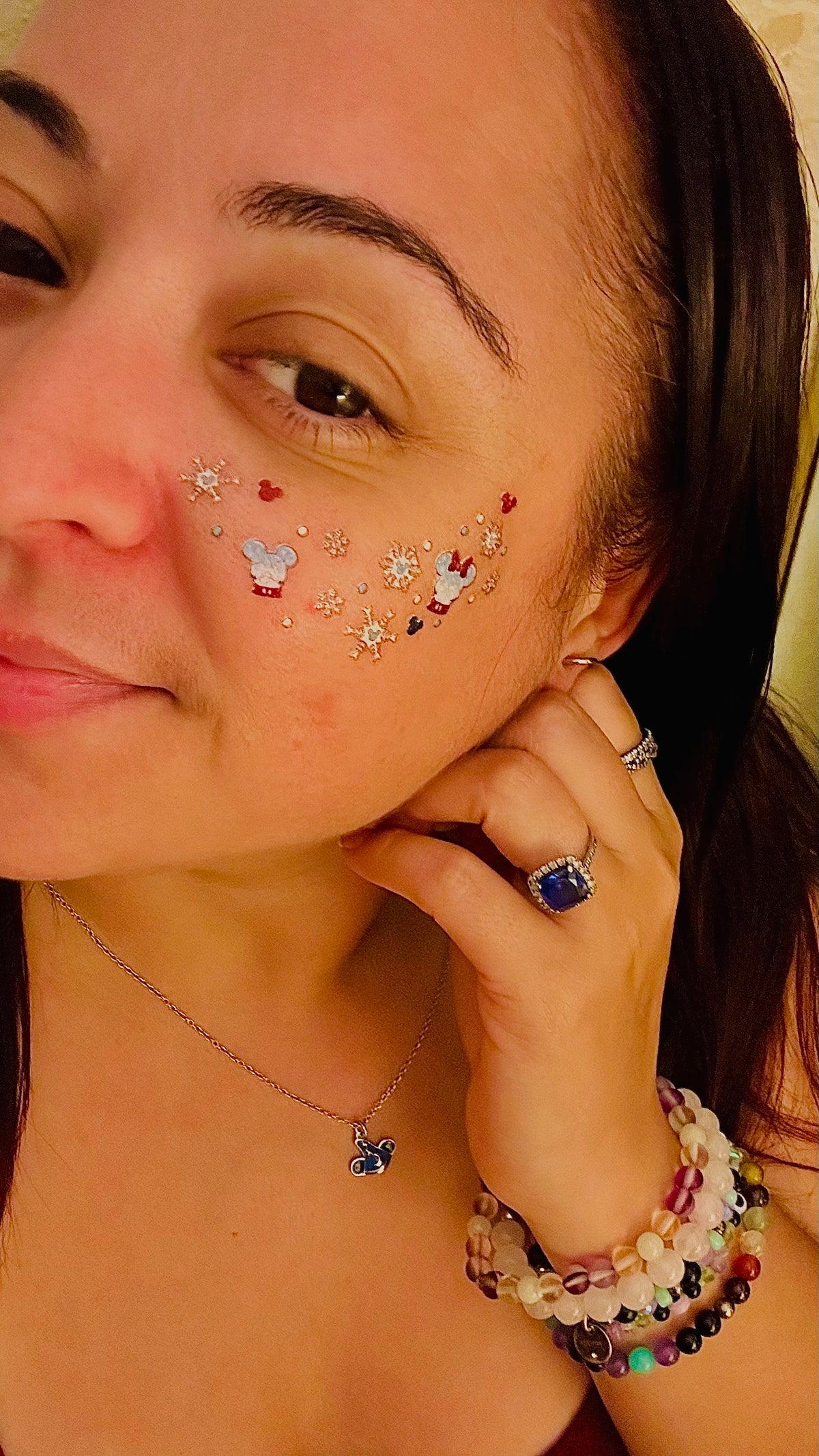 Magical Snow Globes Face Freckle Temporary Tattoos