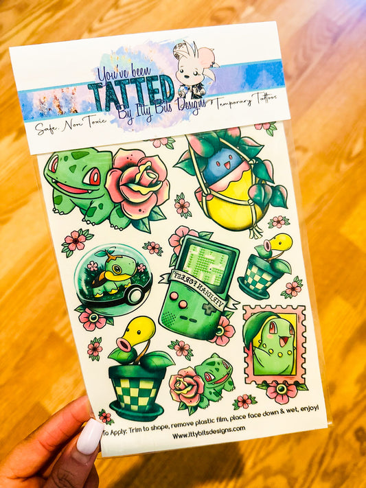PokePlants Tattoo Set