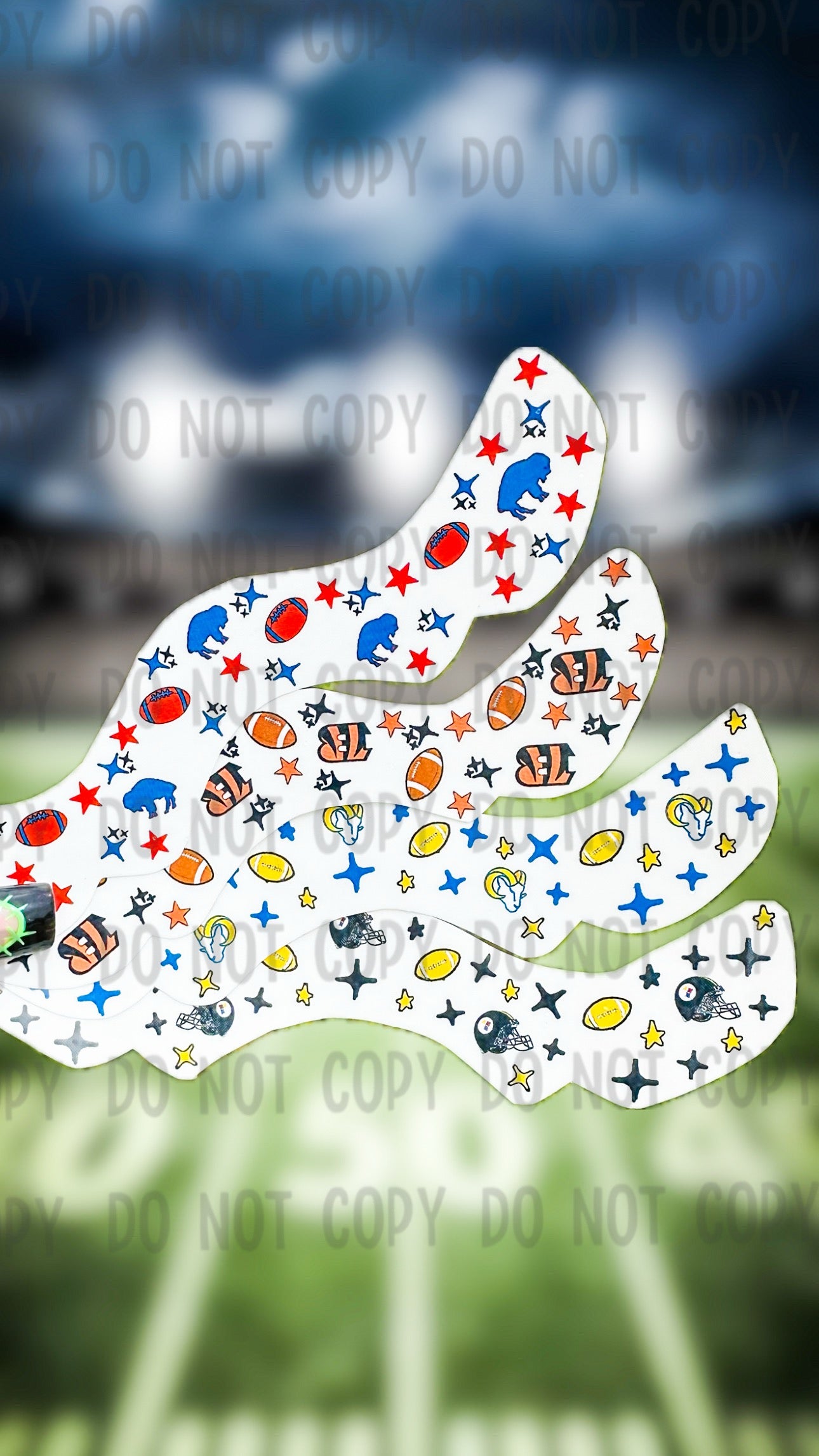 Football Game Day Freckle Temporary Tattoos