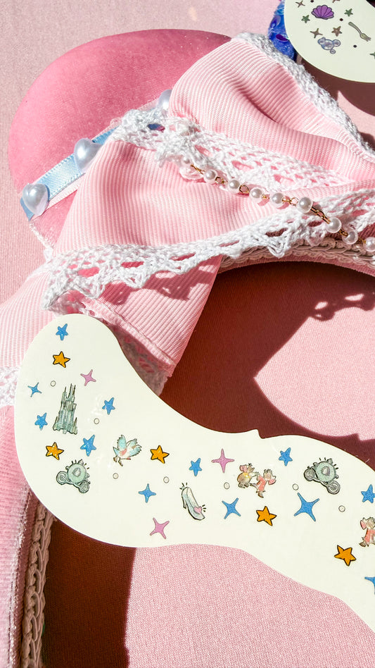 Glass Slipper Princess Face Freckle Temporary Tattoos