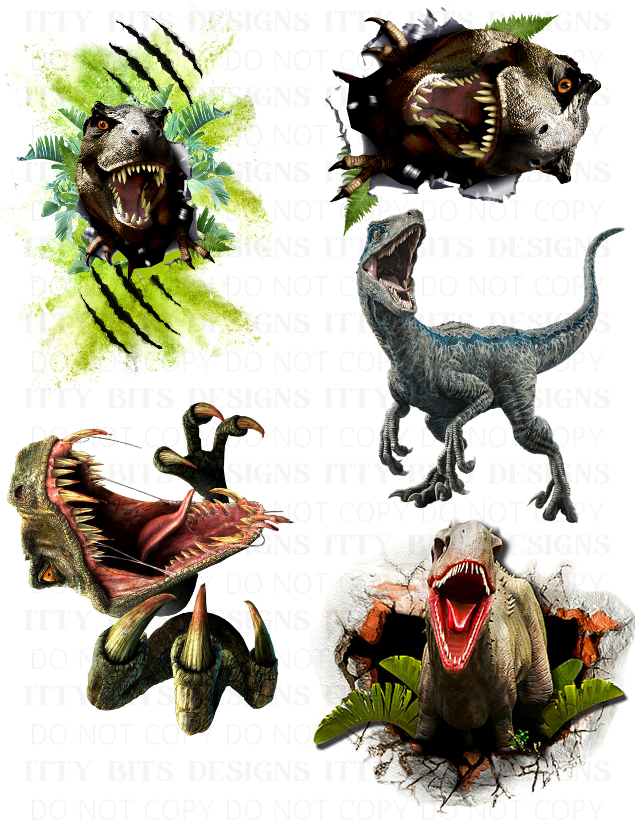 Themed 5 Piece Tattoo Set