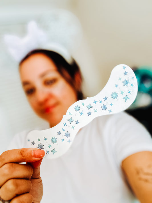Ice Queen Snowflakes Face Freckle Temporary Tattoos - Itty Bits Designs