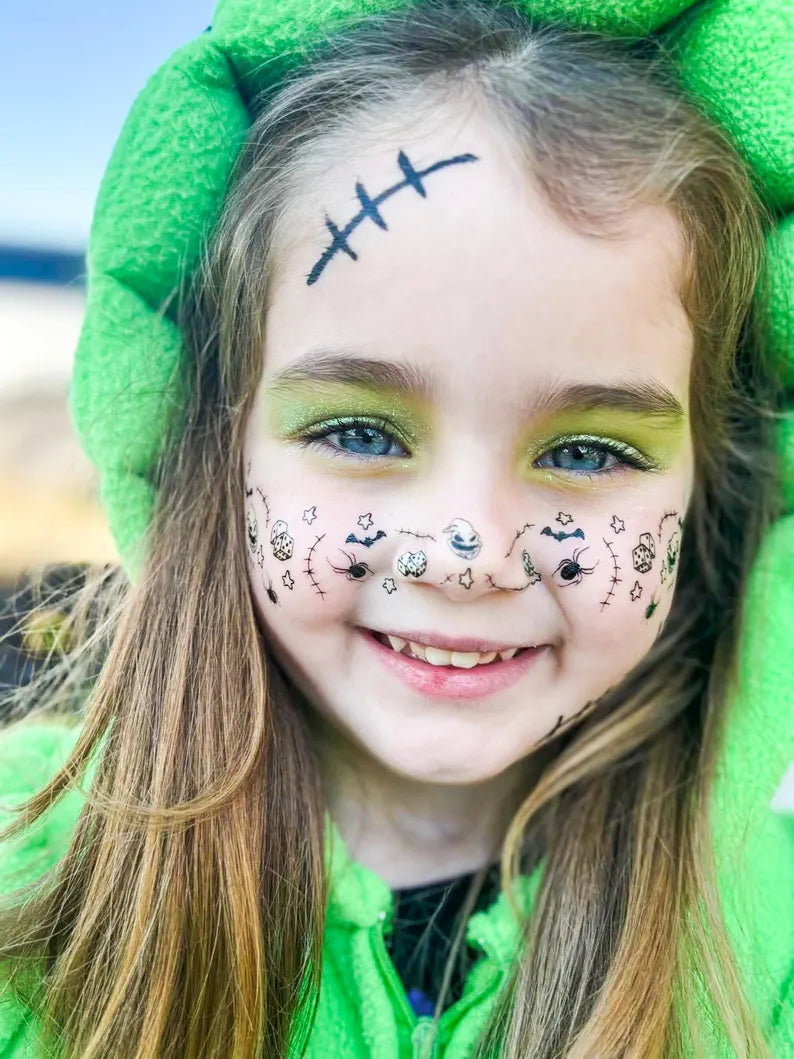 Glow in the Dark Oogie Bash Face Freckle Temporary Tattoos