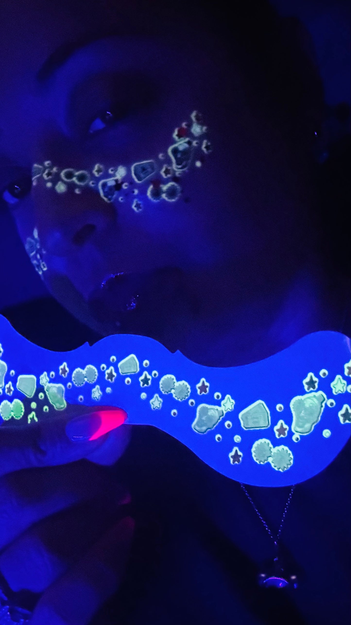 Glow in the Dark Art Clown Freckle Tattoos