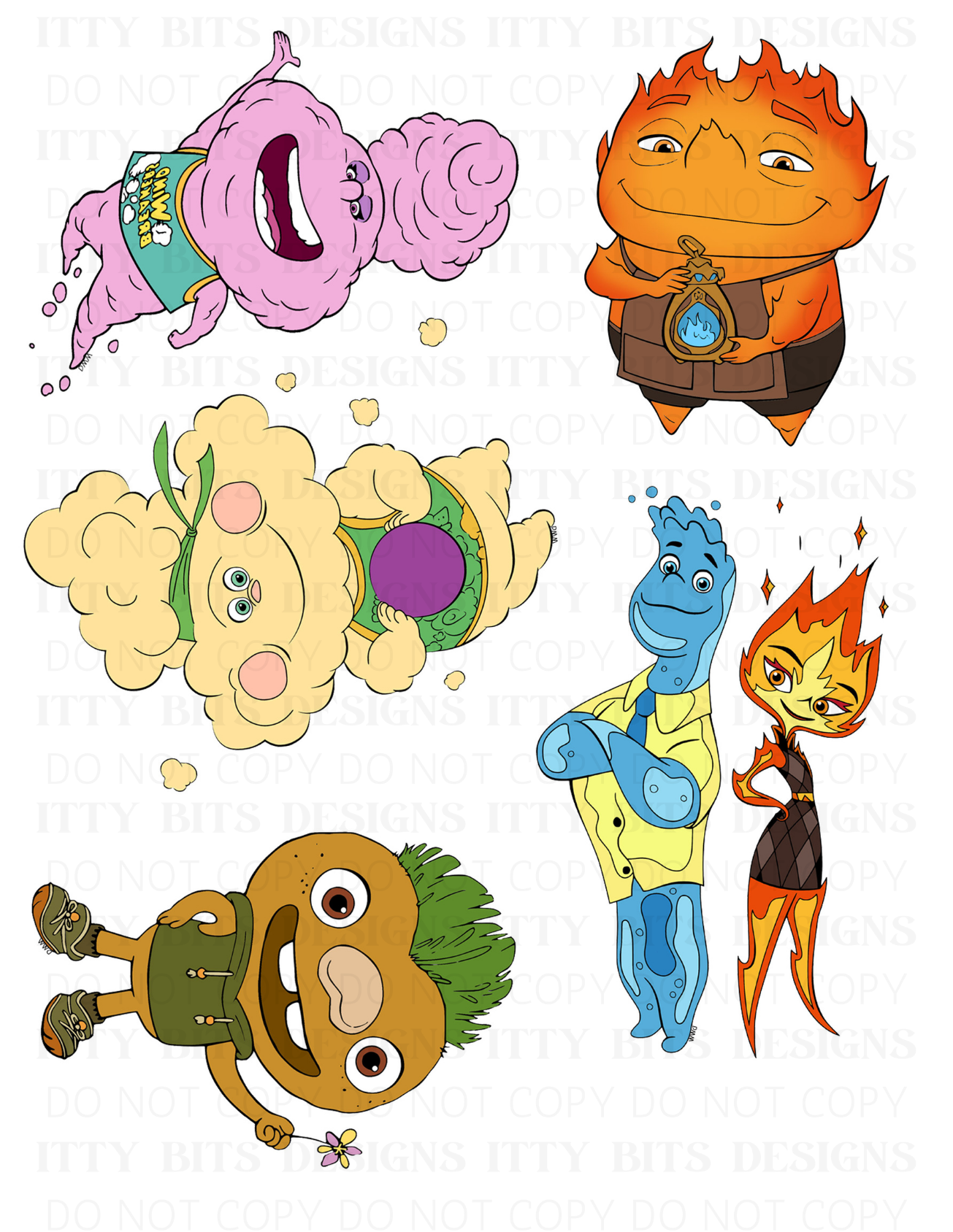 Themed 5 Piece Tattoo Set
