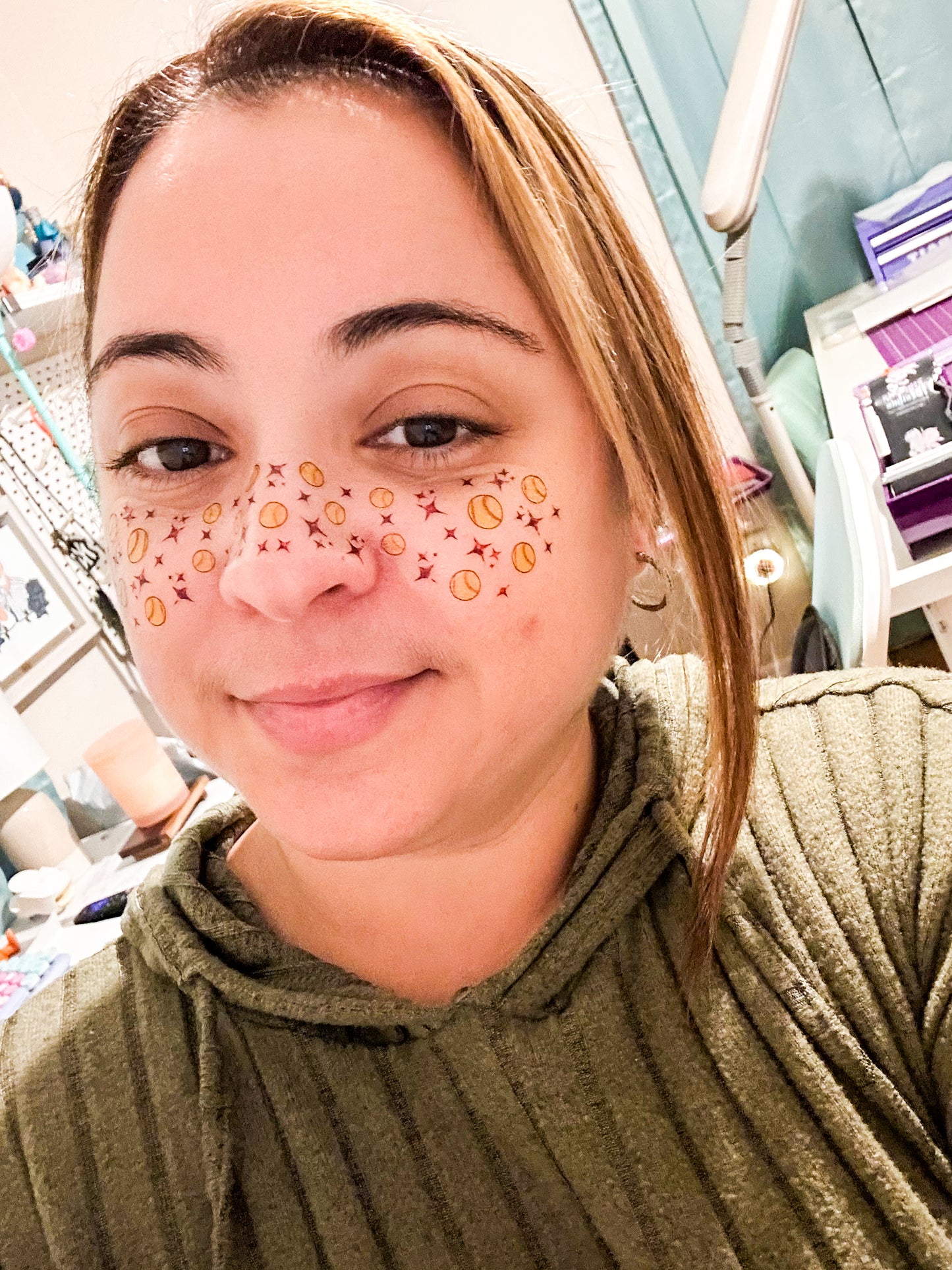 Softball Face Freckle Temporary Tattoos
