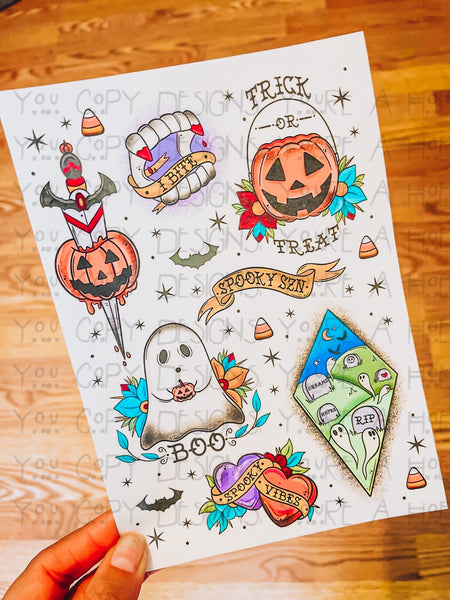 Classic Halloween Tatted x Pixelcass Tattoo Set
