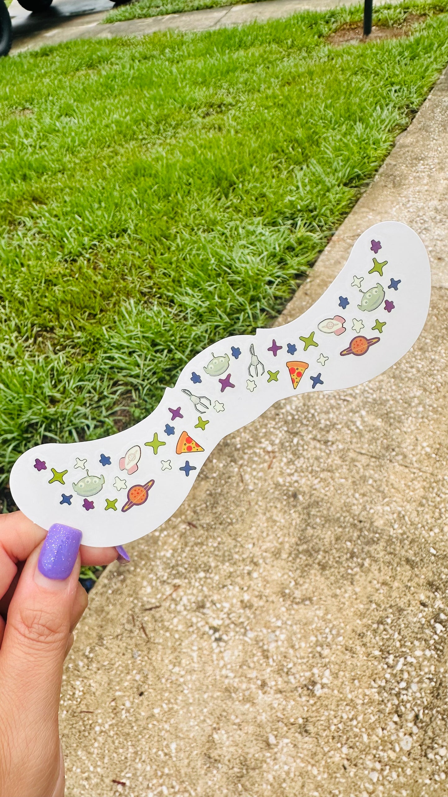 Pizza Aliens GLOW Freckle Temporary Tattoos