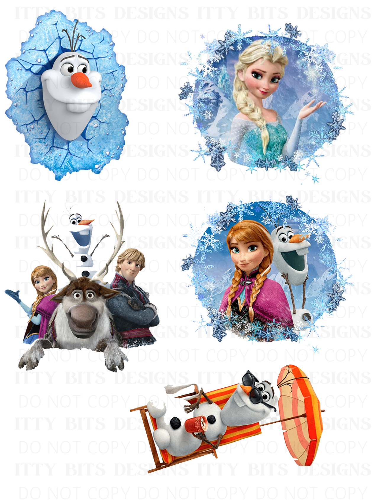Themed 5 Piece Tattoo Set