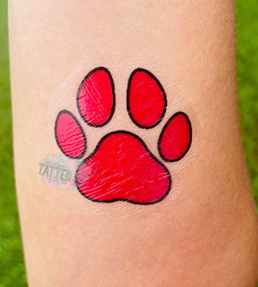 Custom Paw Print Tattoos - Sheet of 35 Tattoo