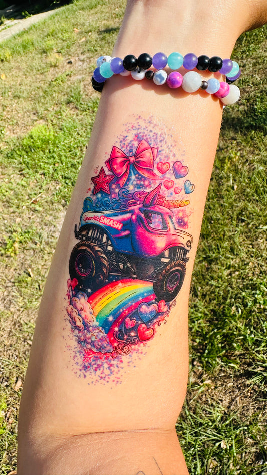 Sparkle Truck Half Sleeve tattoo