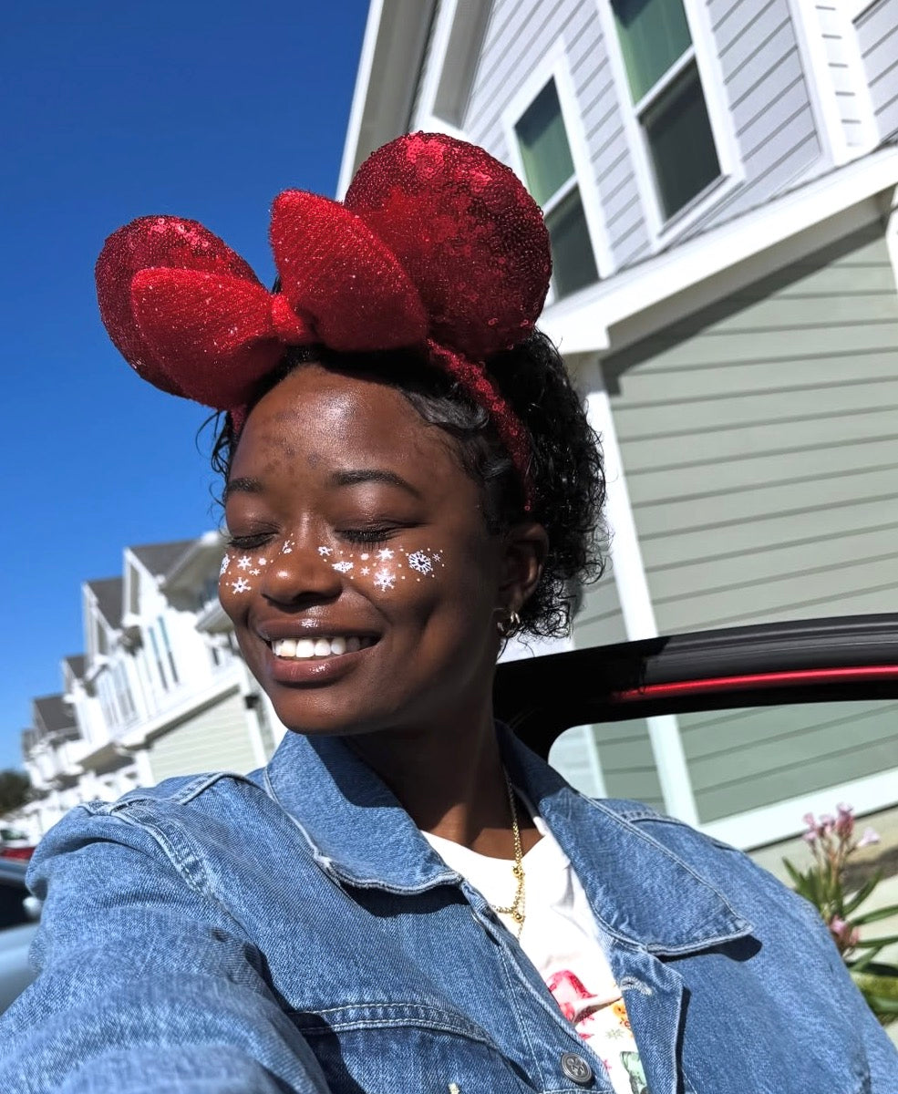 Snowflake Mouse Metallic Face Freckle Temporary Tattoos