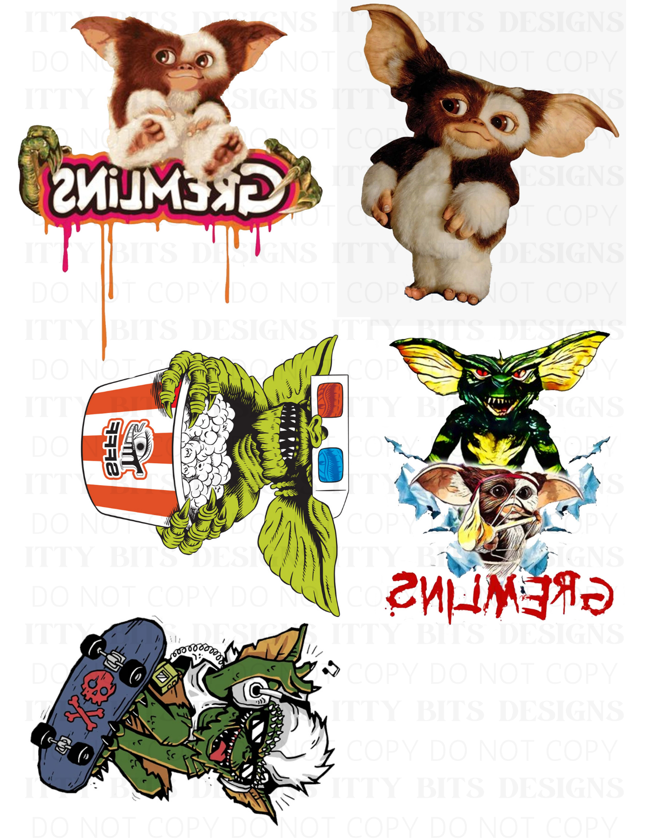 Themed 5 Piece Tattoo Set