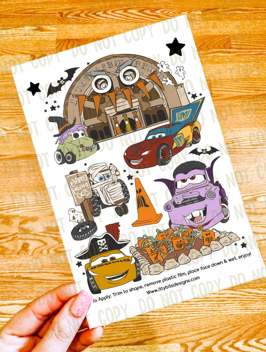 Spooky Cars Tattoo Set