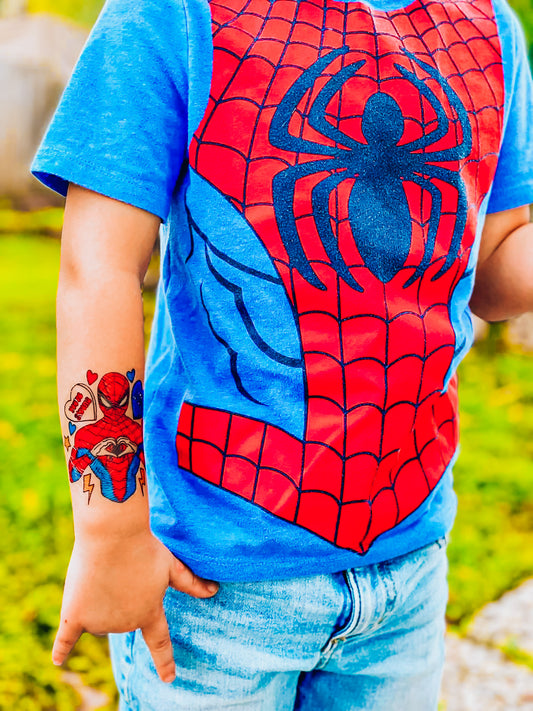 Spidey Valentine Temporary Tattoo