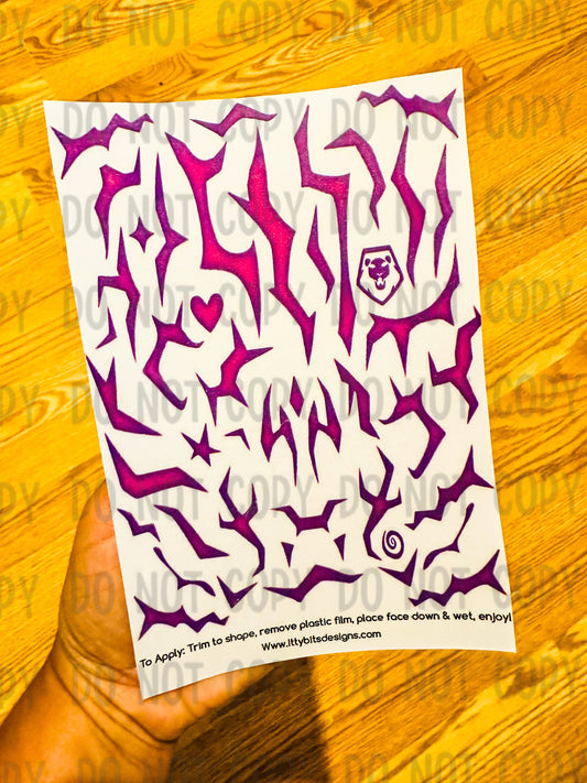 Demon Scars KPop Tattoo Pack