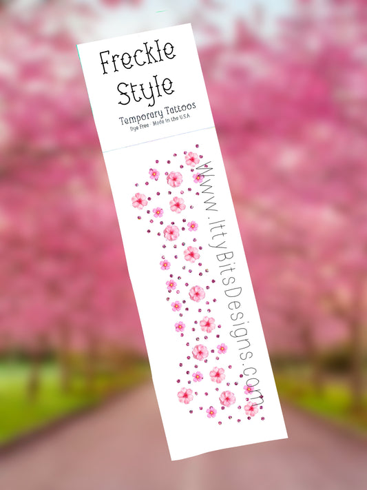 Cherry Blossoms Face Freckle Temporary Tattoos