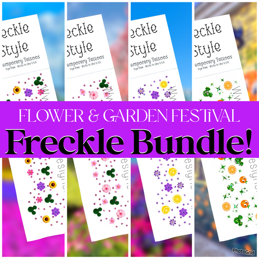 Flower & Garden Face Freckle Temporary Tattoo BUNDLE
