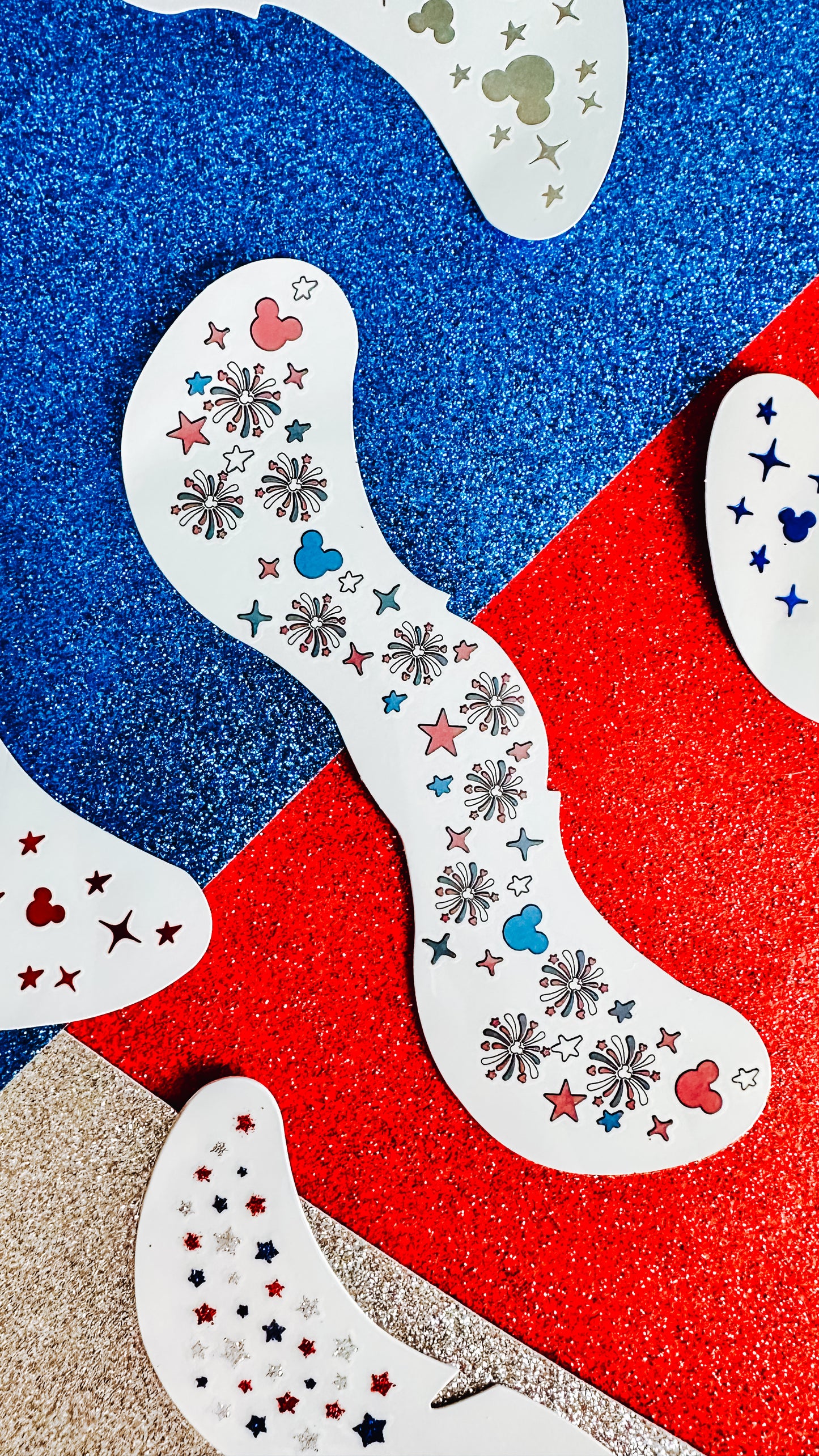 July 4th Fireworks Face Freckle Temporary Tattoos