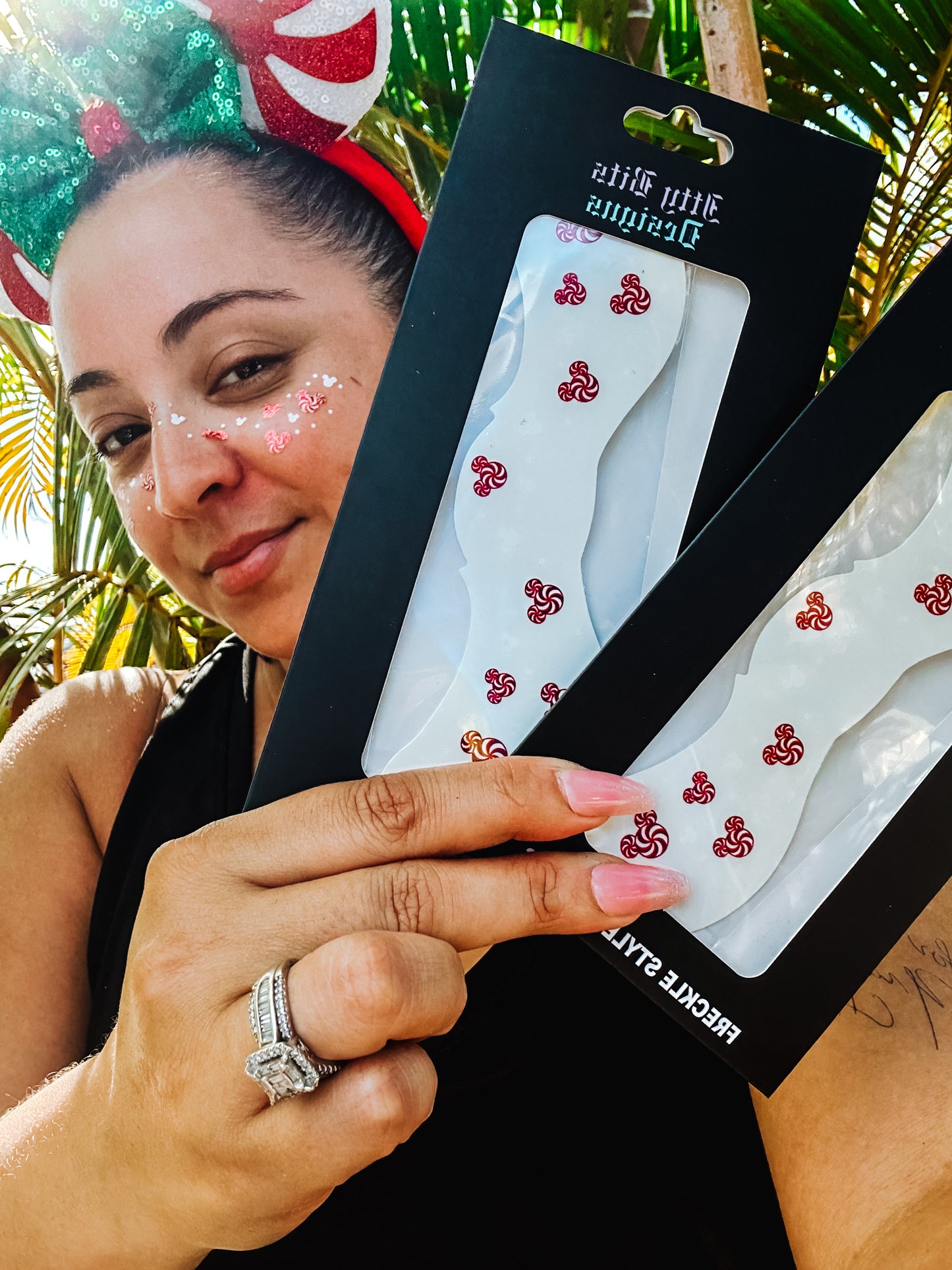 Peppermint Mouse Metallic Face Freckle Temporary Tattoos