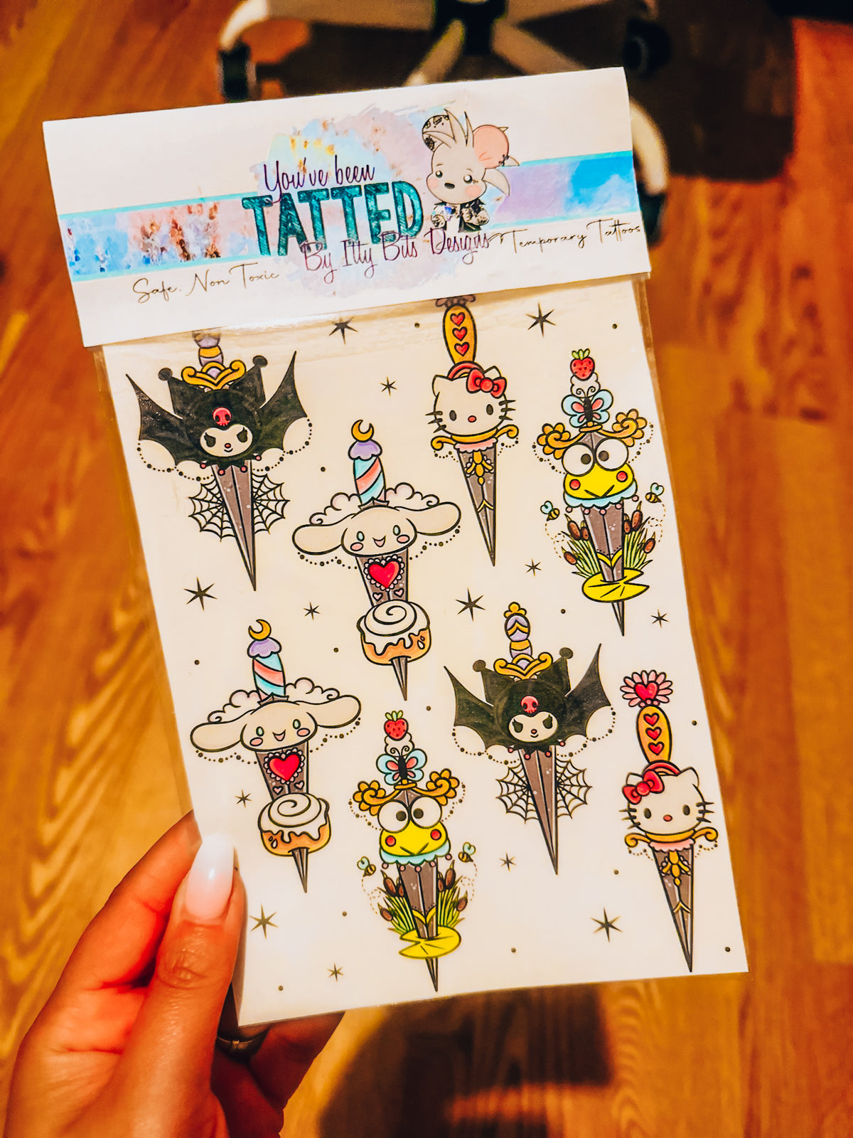 Kitty Daggers Pixelpack Tattoo Set