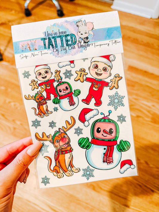 Melon Friends Christmas Tattoo Pack