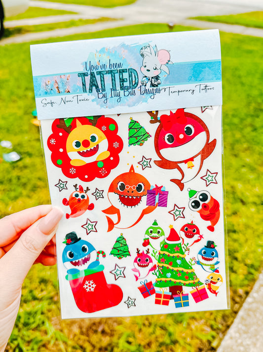 Christmas Shark Tattoo Pack