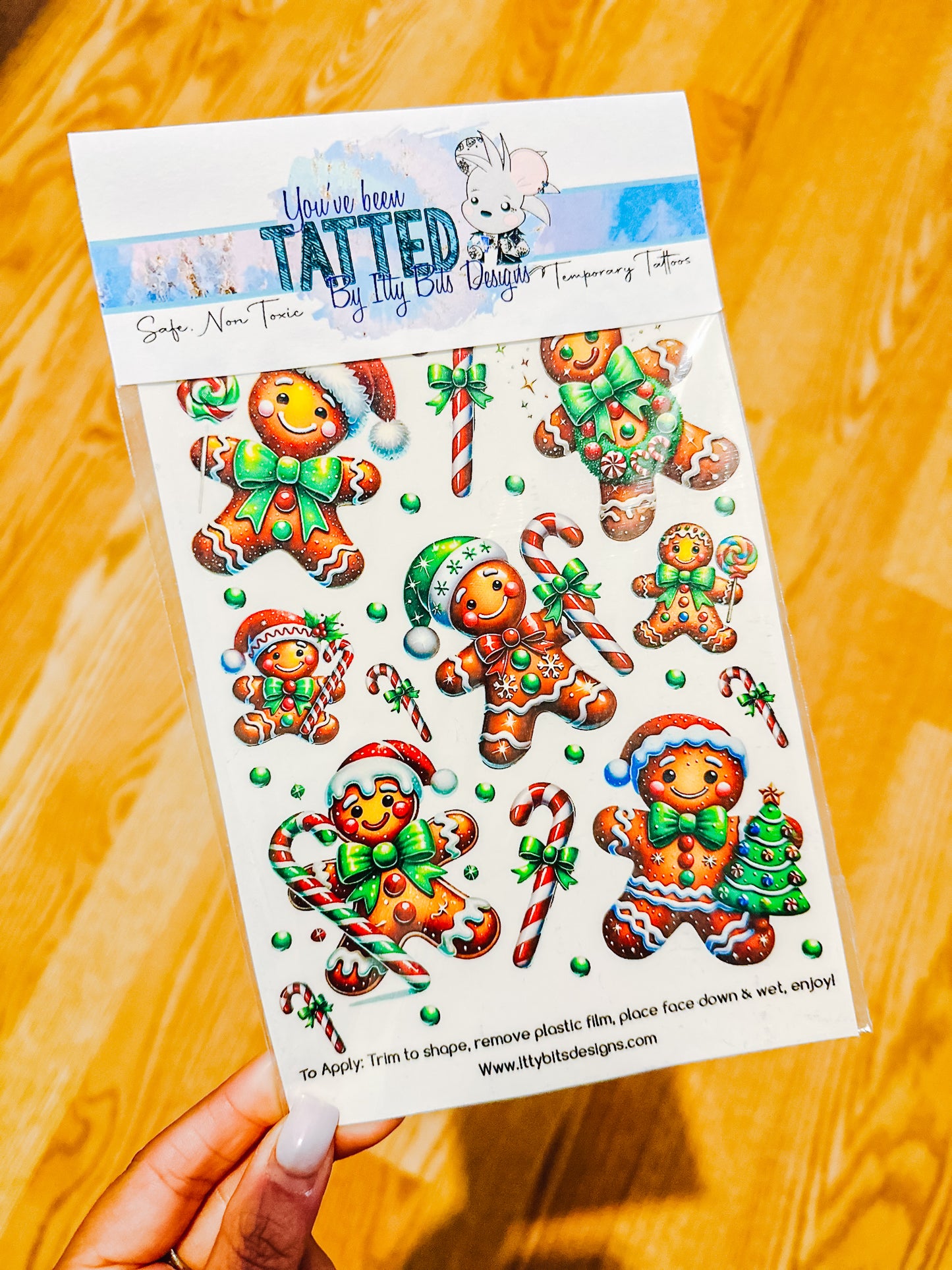Gingerbread Fun Tattoo Pack