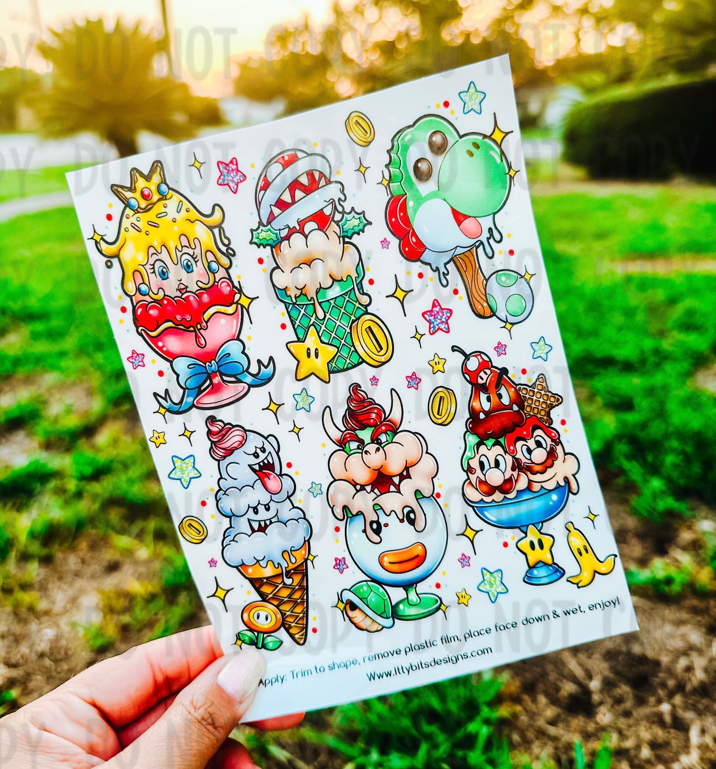 Super Smash Brothers Ice Cream Summer Fun Tattoo Pack