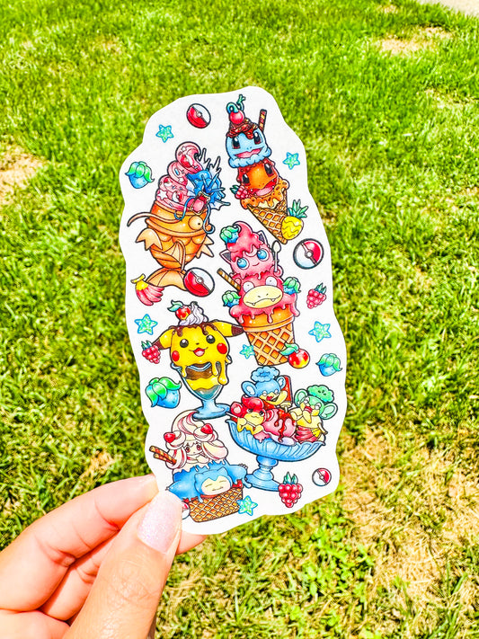 Poke Ice Cream Summer Fun Half Sleeve tattoo