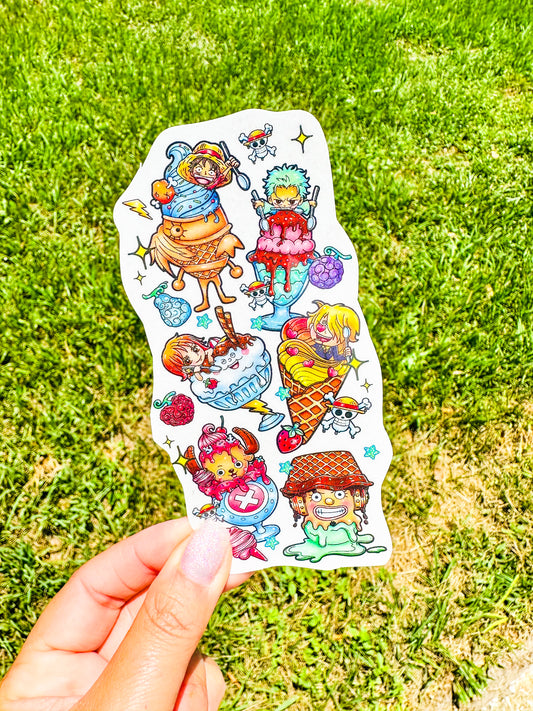 One Piece Summer Fun Half Sleeve tattoo