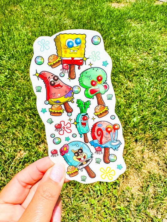 Bikini Bottom Popsicles Summer Fun Half Sleeve tattoo