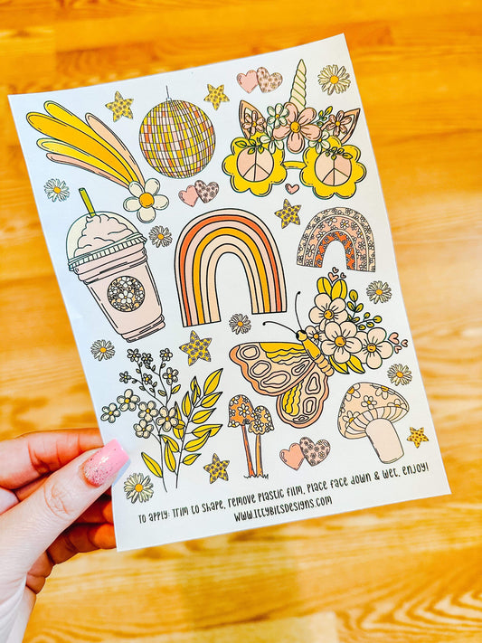 Retro Spring 5x7 Sheets