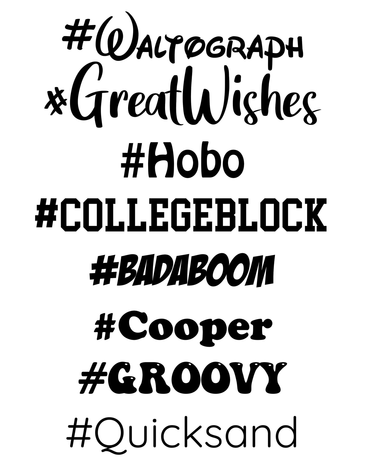 Hashtag Temporary Tattoos