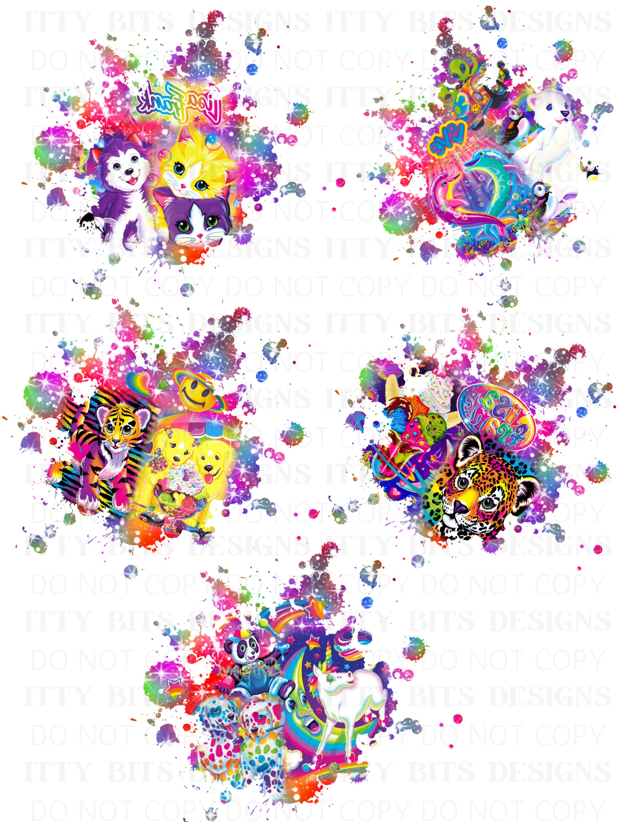 Themed 5 Piece Tattoo Set