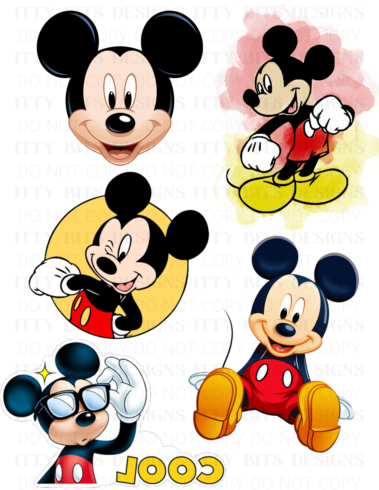 Themed 5 Piece Tattoo Set