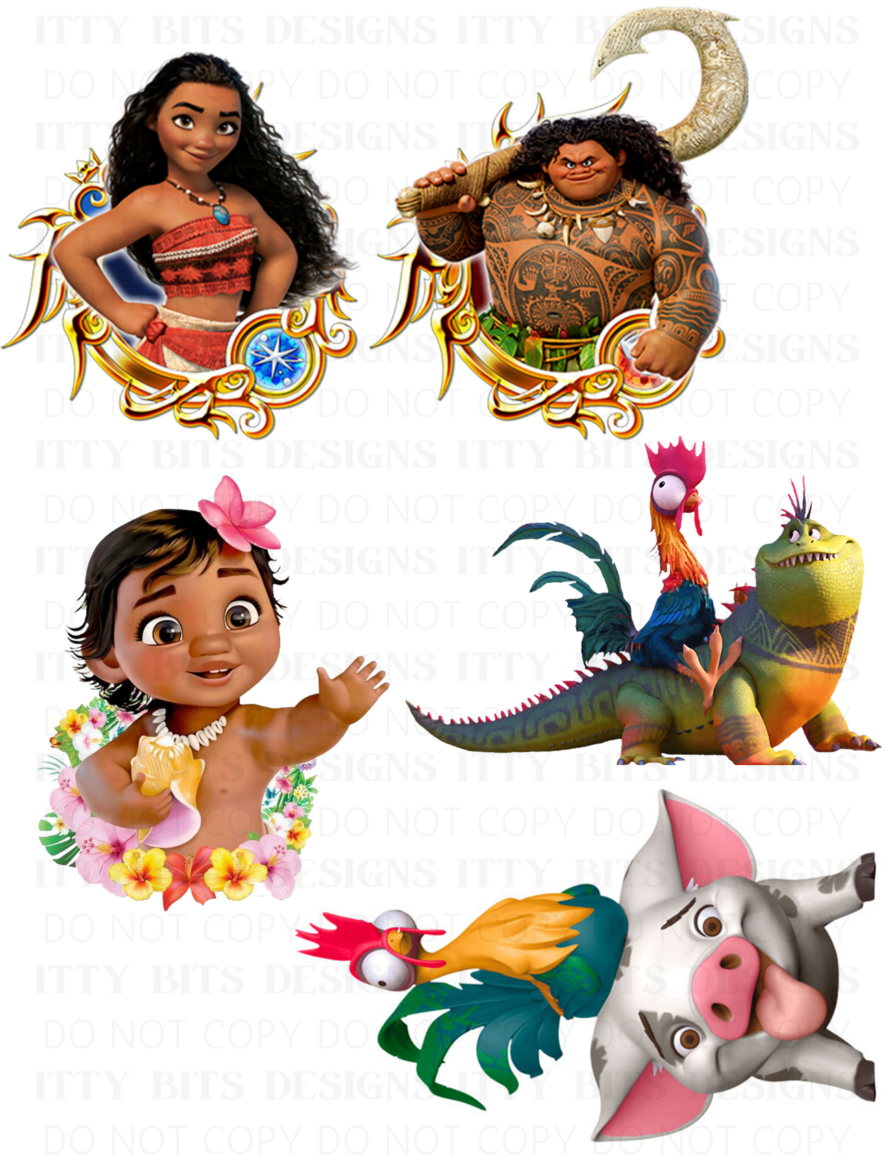 Themed 5 Piece Tattoo Set