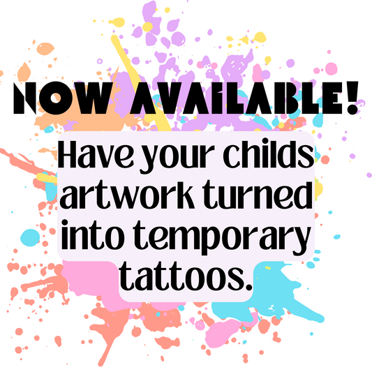 Children’s Artwork Custom Temporary Tattoo