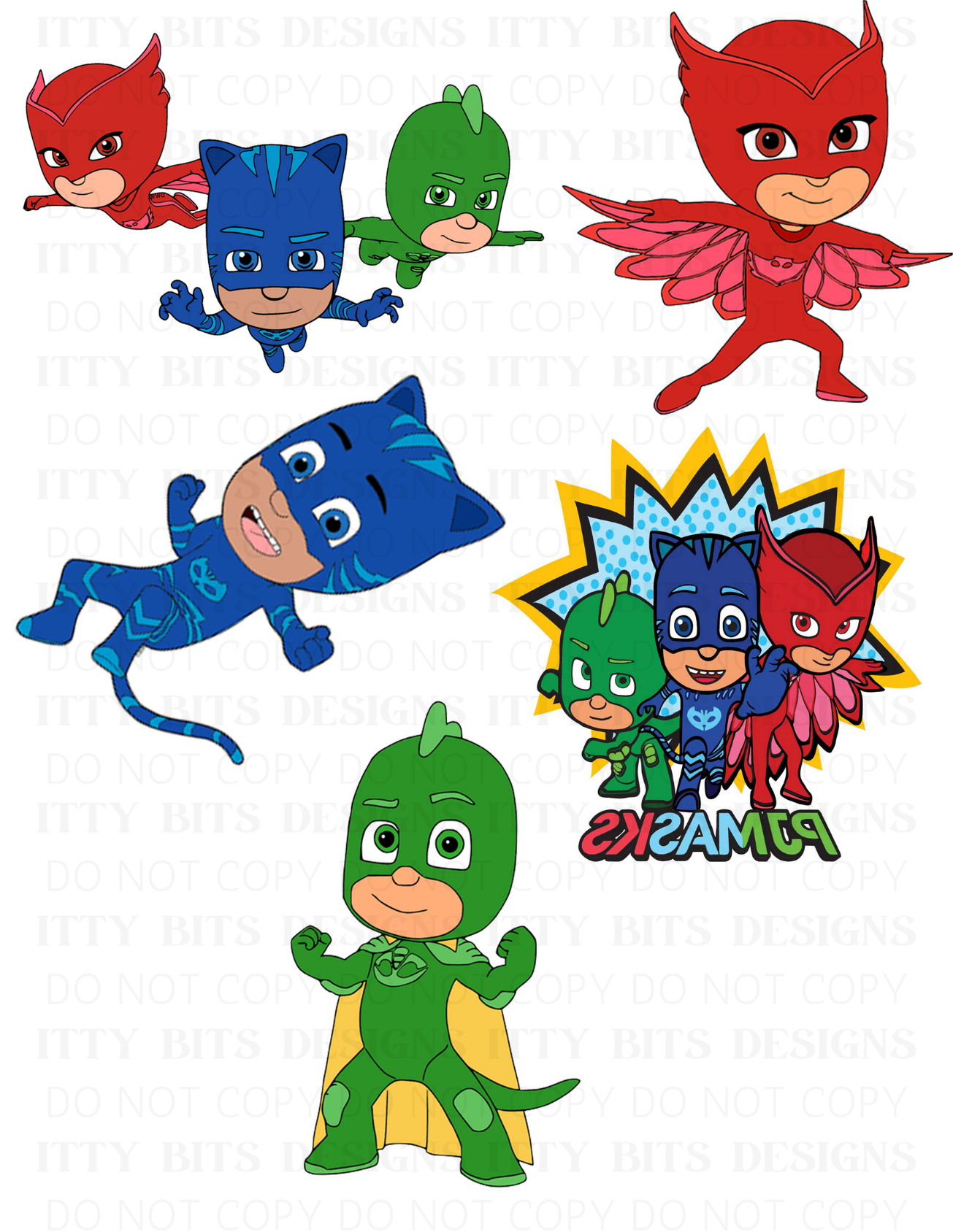 Themed 5 Piece Tattoo Set